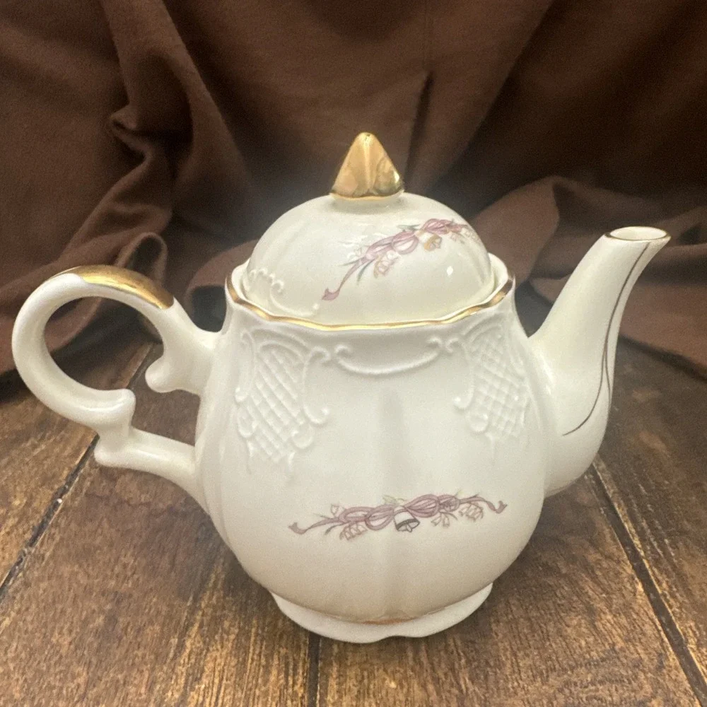 Lefton Tea Pot 50th Anniversary Excellent 7 1/2